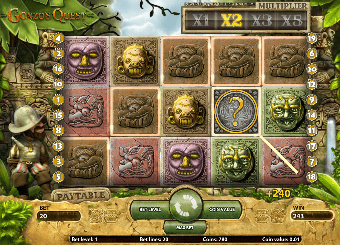NetEnt Gonzo's Quest Screenshot 1