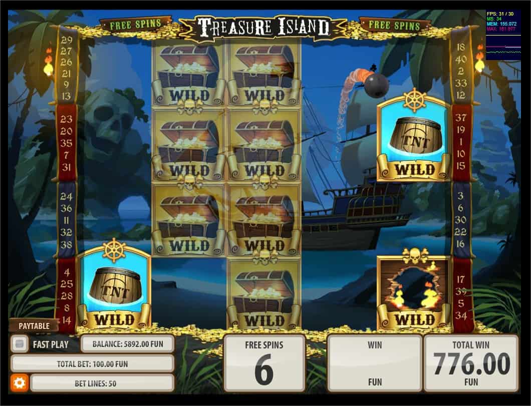 Quickspin Treasure Island Screenshot 2